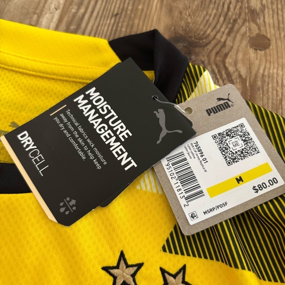 NWT PUMA BORUSSIA DORTMUND 22/23 REPLICA CUP Soccer Jersey - Picture 6 of 14